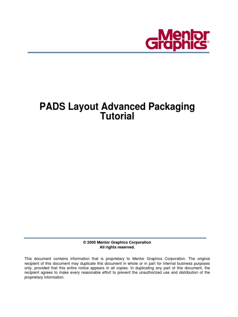 Pads Layout Mentor Graphics | PDF | Printed Circuit Board | Software