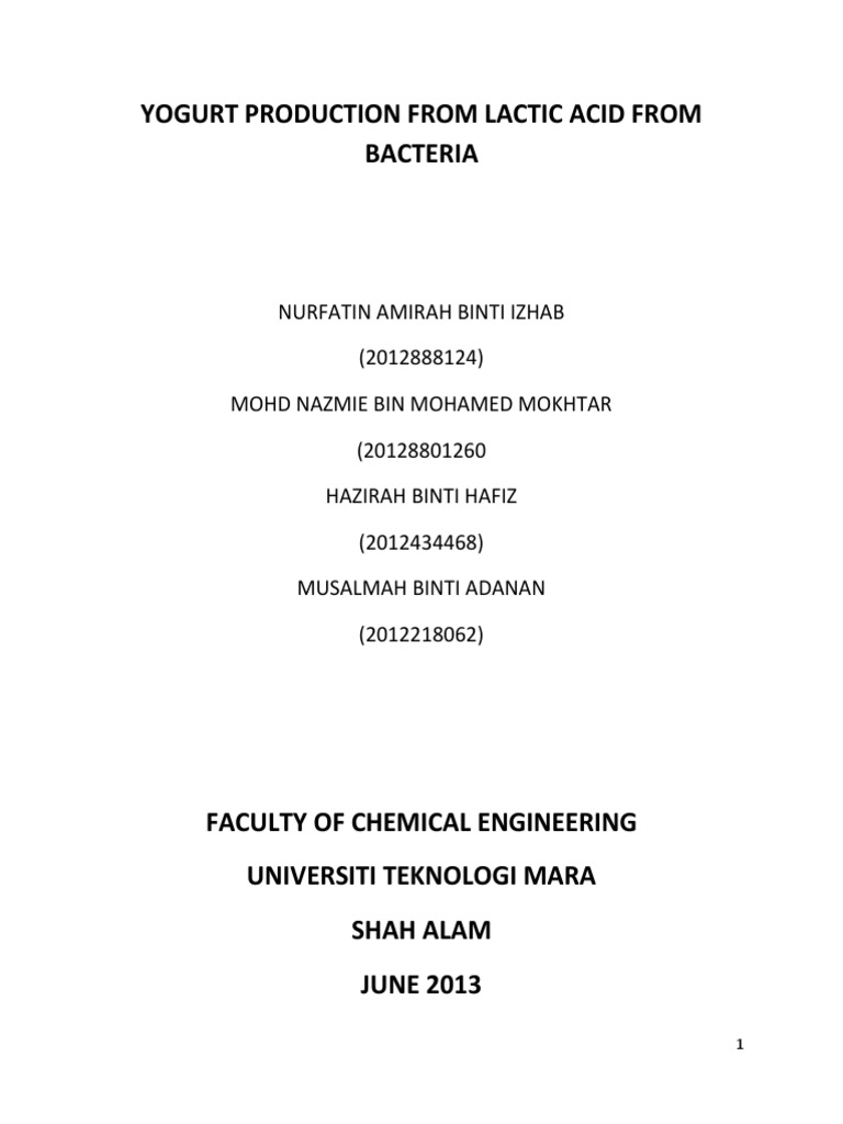 Yoghurt production pdf picture