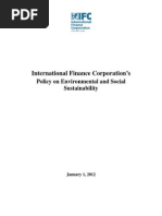 Policy On Environmental and Social Sustainability - 2012 Edition