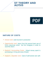 Cost Theory and Analysis