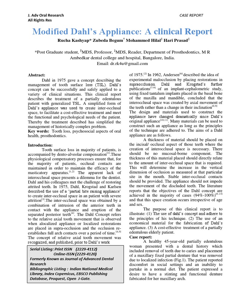 6 Dahl Appliance Dentures Dentistry