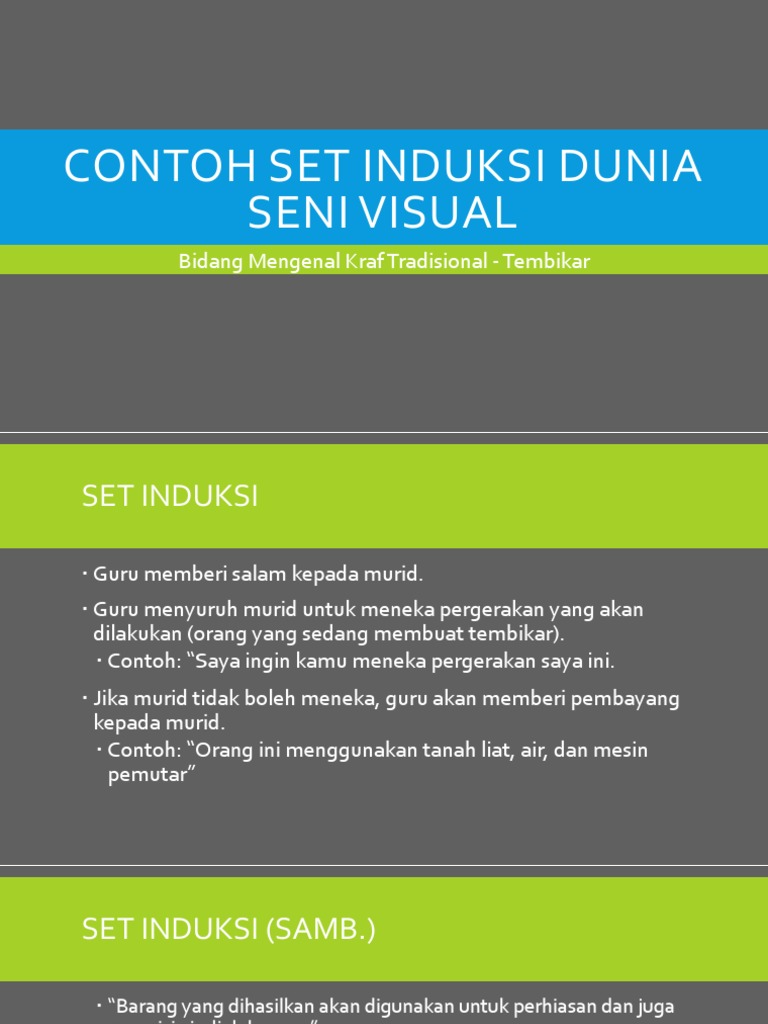 Contoh Set Induksi Seni Visual | PDF