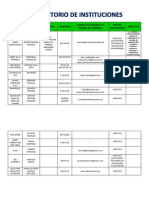 Directorio de Instituciones