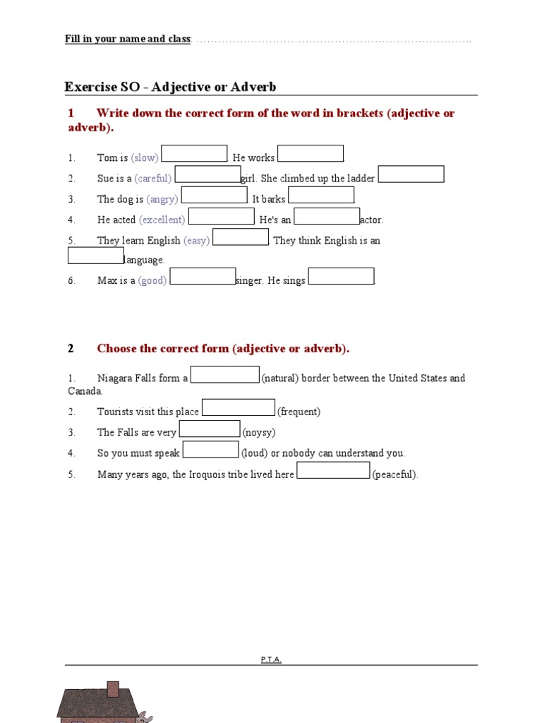 Adjective and Adverb Exercises | PDF | Adverb | Adjective