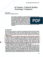 Baron (1985). the Study of Culture . Cultural Studies and British Sociology Compared