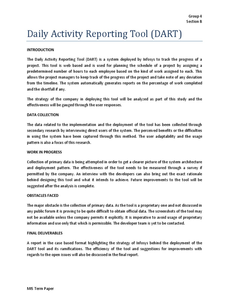 DART Tool Analysis and Effectiveness Report | PDF