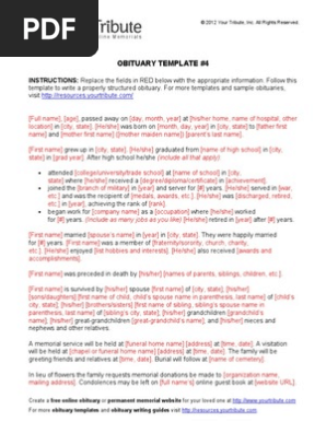 Obituary Template 04
