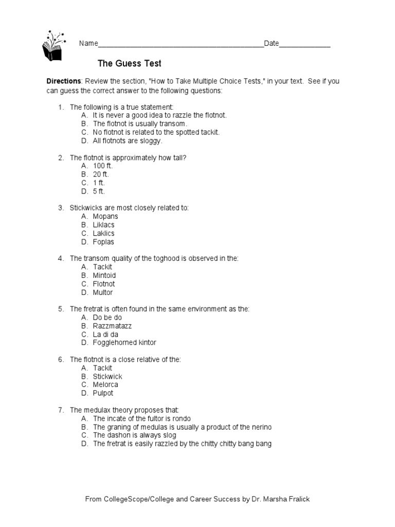 Guess Test | PDF