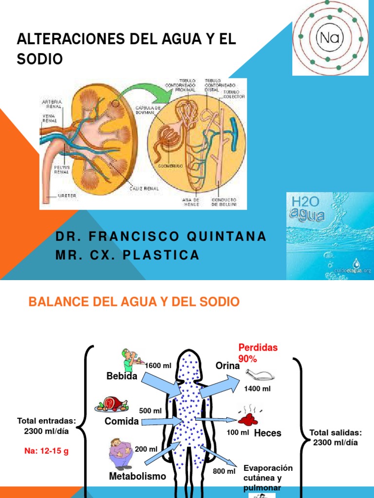 Alteraciones del sodio y agua en el cuerpo | PDF | Sodio | Deshidración