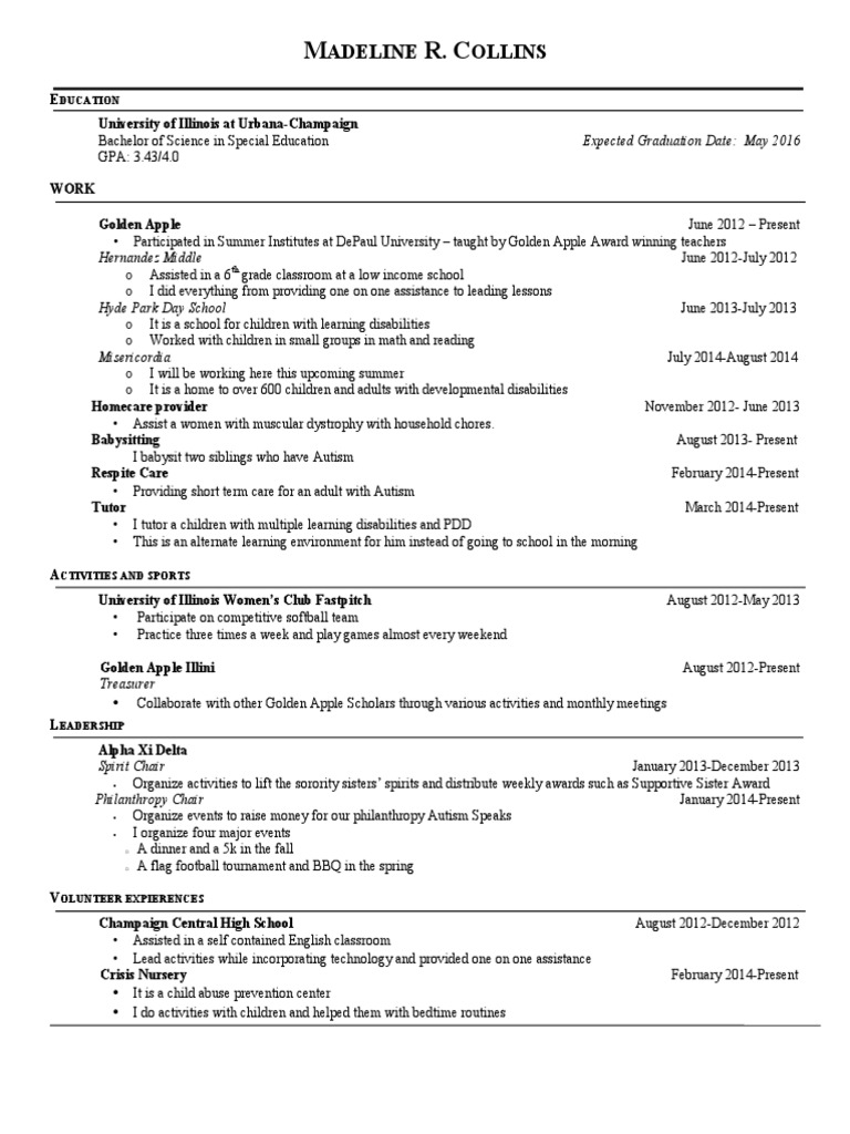 Special Education Experience & Leadership | PDF