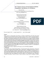 S4BD11 the Adoption of Mobile Commerce ServThe Adoption of Mobile Commerce Service among Employed Mobile Phone Users in Bangladesh Self-efficacy as A Moderatorice Among Employed Mobile Phone Users in Bangladesh Self-Efficacy as a Moderator