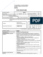 Fisa Disciplinei Igiena Medicina Generala An III s2 Anul 2009-2010 Romana