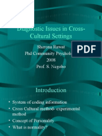 Diagnostic Issues in Cross-Cultural Settings
