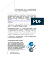 Software FDA Para Plan de Defensa de Los Alimentos