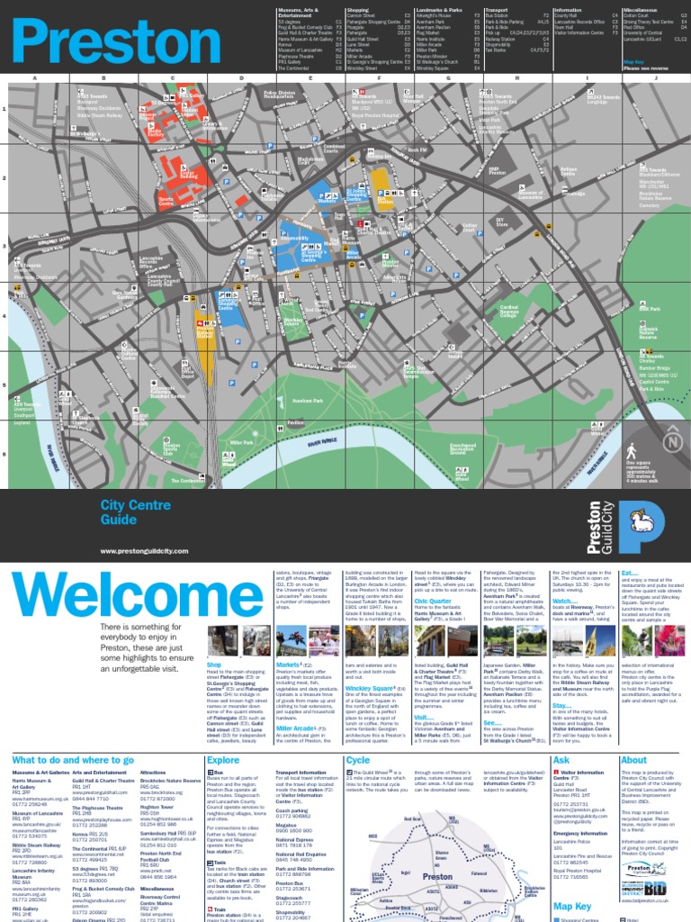 Chess-themed map of Preston