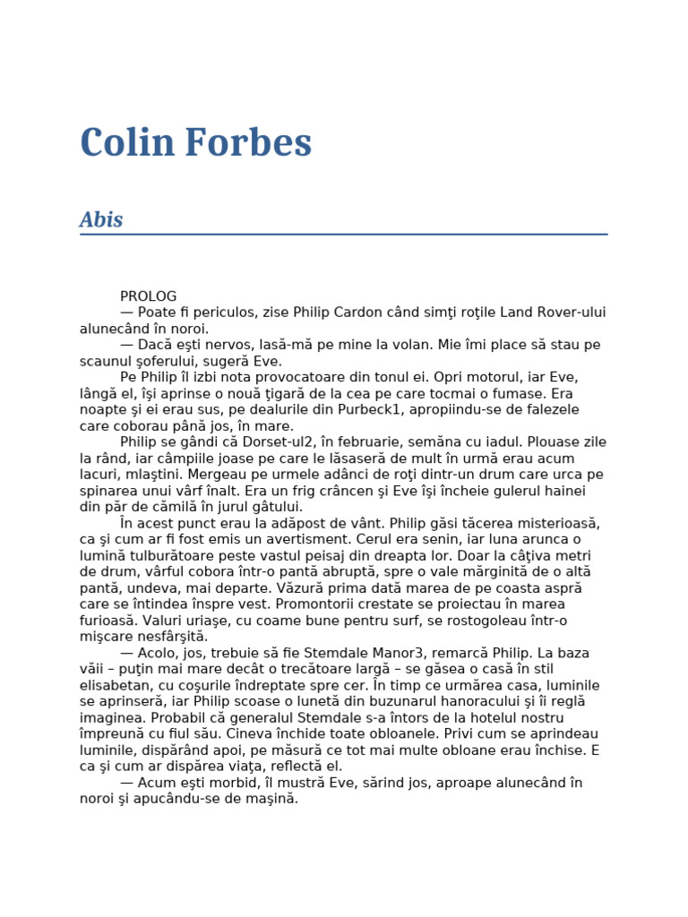 Colin Forbes-Abis | PDF
