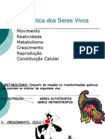 Caracteristica Dos Seres Vivos