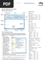 Word 2007 Quick Reference Card