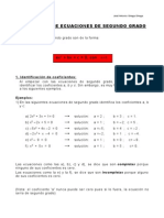 Resolución de ecuaciones de segundo grado