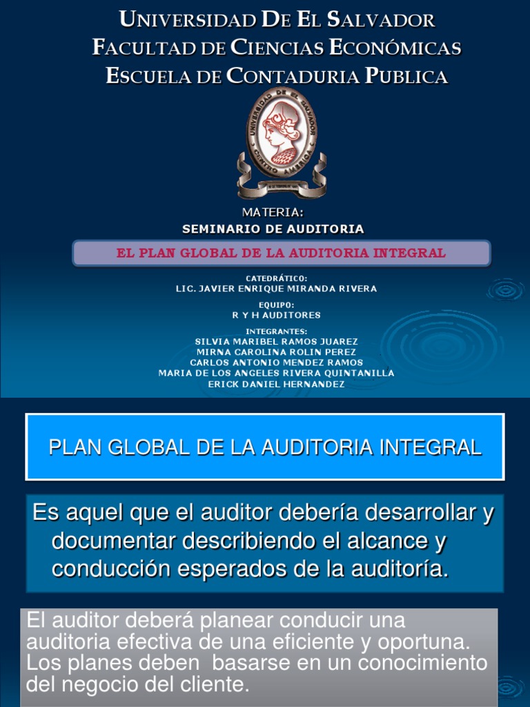 Auditoría - Plan Global de Auditoría | Descargar gratis PDF | Auditoría ...
