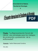Representacion Social Del Cancer