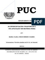 As Interceptações Telefônicas E Sua Aplicação em Matéria Penal