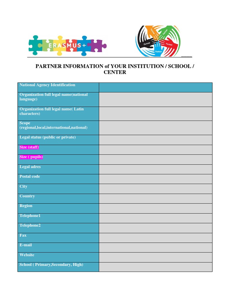 Partner Information of Your Institution / School / Center | PDF