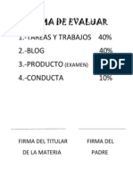 Forma de Evaluar