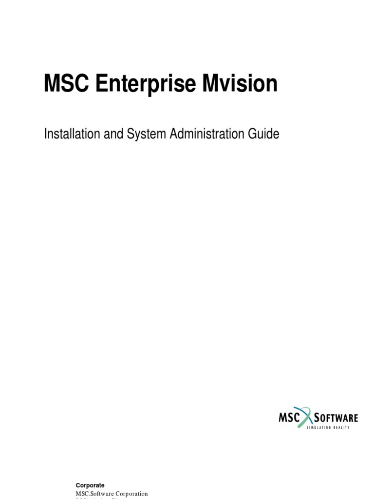 MSC Enterprise Mvision | PDF | Installation (Computer Programs ...