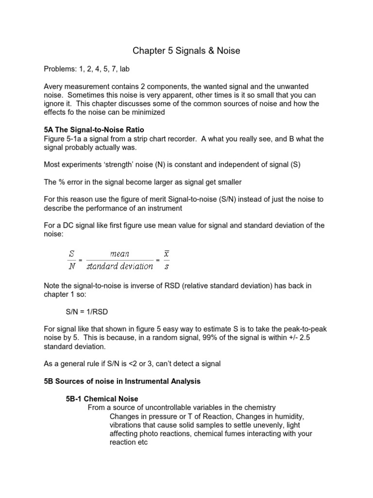 Signal and Noise | PDF | Signal To Noise Ratio | Amplifier