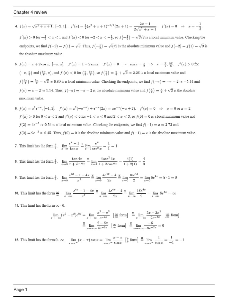 Chapter 4 Review | PDF