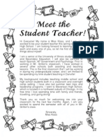 Student Teaching Introductory Letter