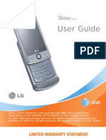 LG Shine User Manual