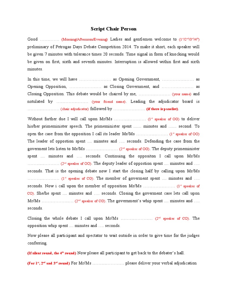 Petrogas Days Debate Script 2014 | PDF | Home & Garden