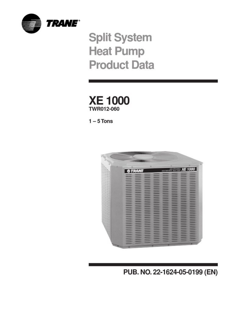 Trane Heat Pump XE1000 | PDF | Thermostat | Heat Pump
