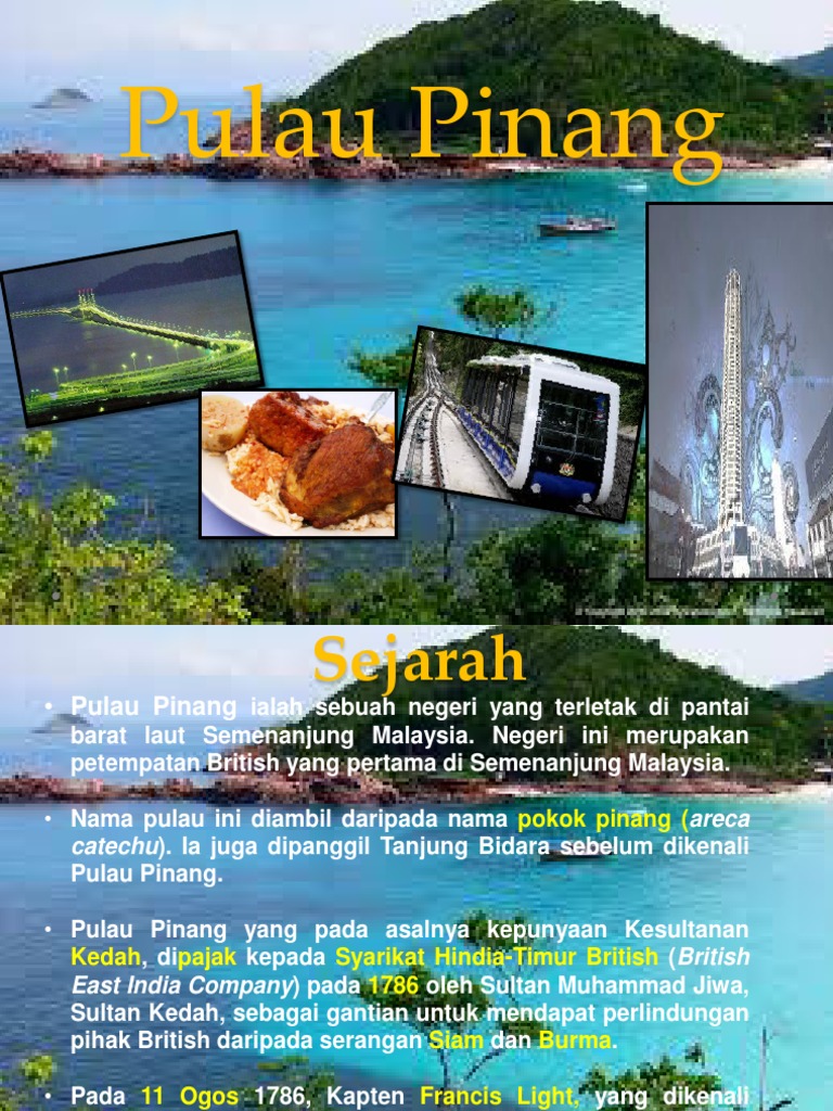 Latar Belakang Pulau Pinang Sebelum Kedatangan British