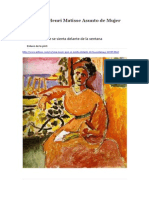 Pinturas Henri Matisse Asunto de Mujer - Artisoo