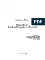 Expediente Tecnico de Modulo Basico de Adobe Reforzado Con Geomalla