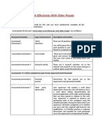 Work With Older People Assessment