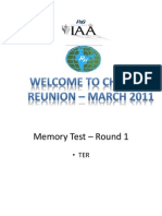 Chennai Reunion March 11 Quiz