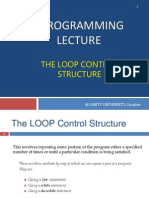 C Programming: The Loop Control Structure