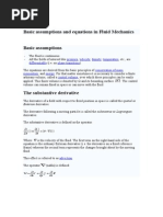 Basic Assumptions and Equations in Fluid Mechanics