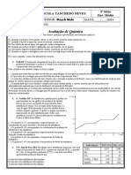 Avaliação Mensal Química 3° Ano