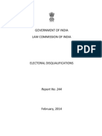 Law Commission Report (Report 244) On Electoral Disqualification