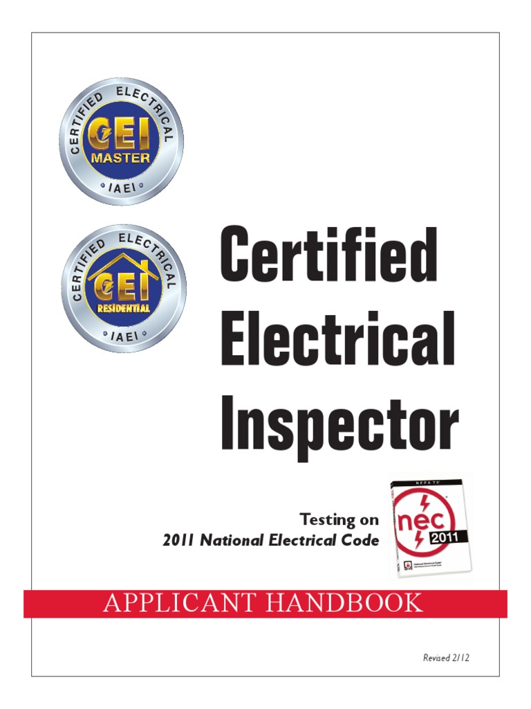 Certified Electrical Inspector Electrical Wiring Test (Assessment)