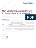 MBA - Application Form