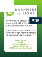 Mount Olive College Darkness to Light 2014 event