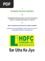 Download Project on HDFC Standard Life Insurance Company by ViPul SN21183238 doc pdf