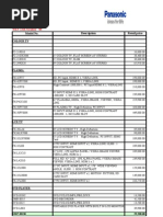 Price List 12th October '09