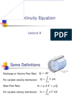 Continuity Equation